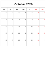 Calendar Non Customizable Templates