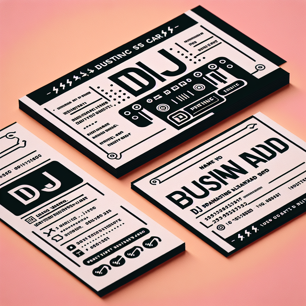 Tarjetas de negocios DJ