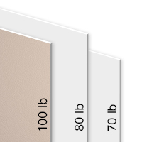 100 lb Matte Text