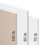 100 lb Matte Text
