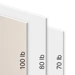 100 lb Matte Text