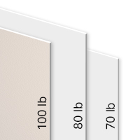 100 lb Matte Text